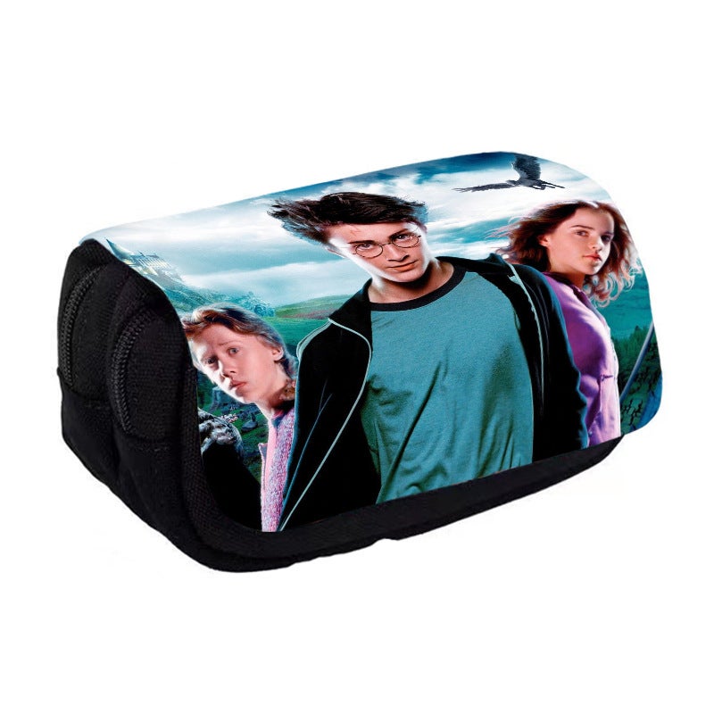 2025 Harry Potter Double-Layer Large-Capacity Flip-Top Pencil Case Printed Kidsren'S Pencil Case Diy - Image 3