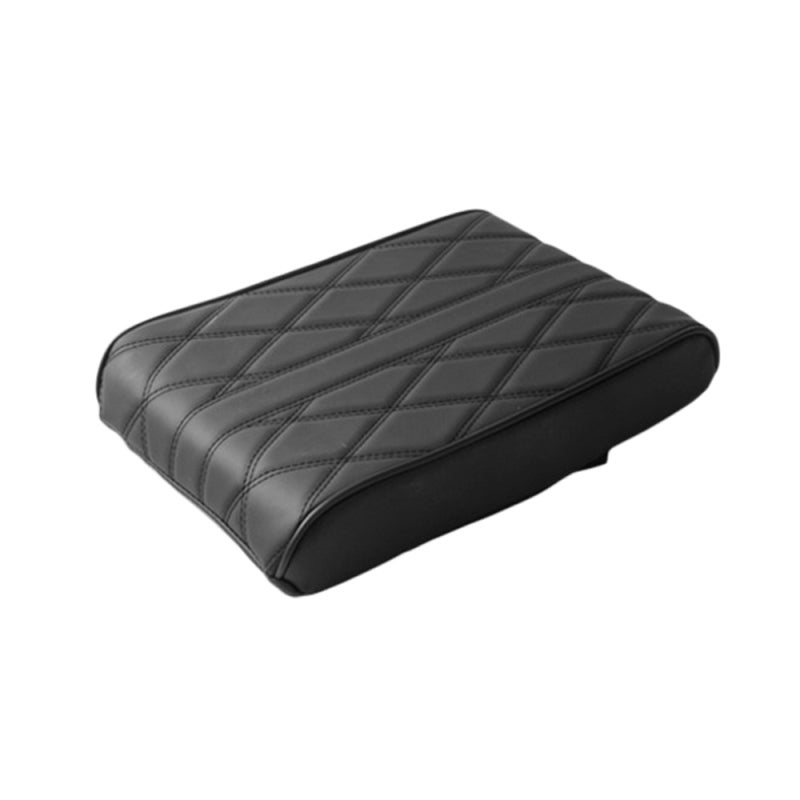 Car Center Console Cover Type 1 Black: Superior PU Leather Memory Foam Core - Full Protection Non-Slip Design Easy Installation Armrest Pad for Long-Drive Car Owners - Image 1