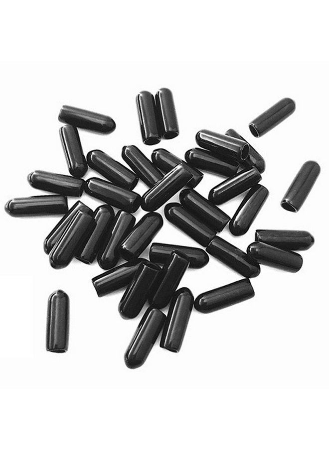 Teensery - 200 Pcs Headband Rubber End Caps Replacement Cap Cover For Hair Hoop Diy Accessories Black - Image 1