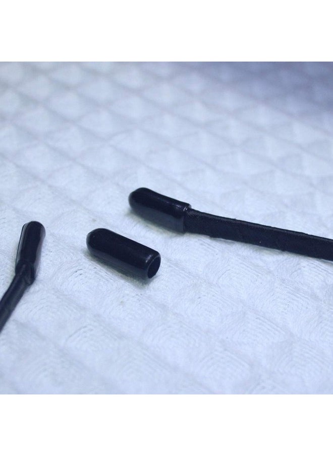 Teensery - 200 Pcs Headband Rubber End Caps Replacement Cap Cover For Hair Hoop Diy Accessories Black - Image 1