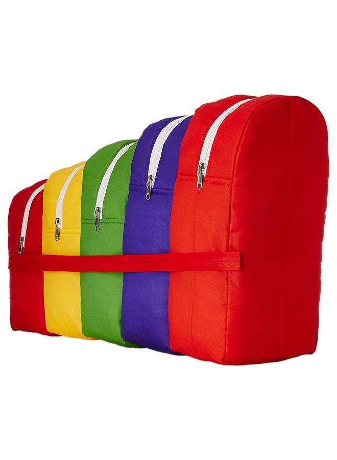 Kuber Industries Kuber Industries Multiuses 5-Tier Hanging Cotton Shoe Organizer, Cover, Protector, Travelling Kit (Multicolour), (49KM0475) - Image 4