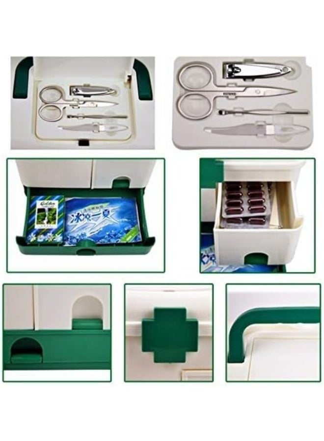 DYAKC Medication Chest Pill Case Family Emergency Kit Storage Organizer Household Multi-Layer First Aid Kit Multifunctional Medicine Box - Image 2