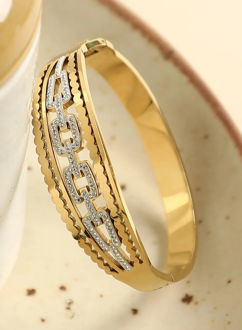 سوهي Women's The Lined-Chain Bangle Bracelet