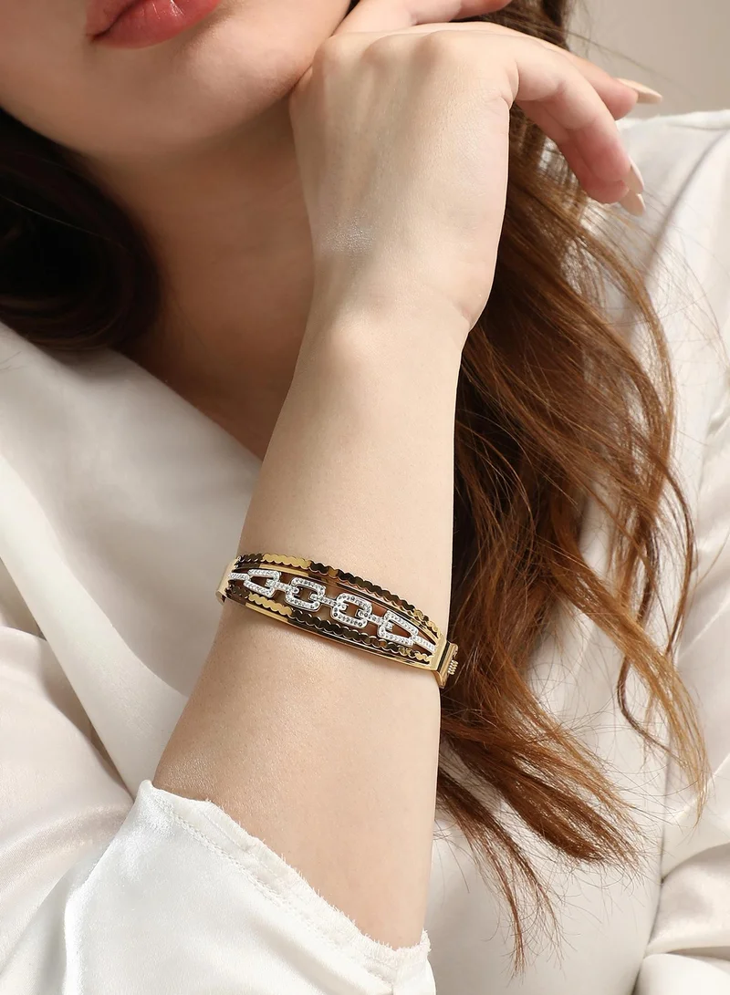 سوهي Women's The Lined-Chain Bangle Bracelet