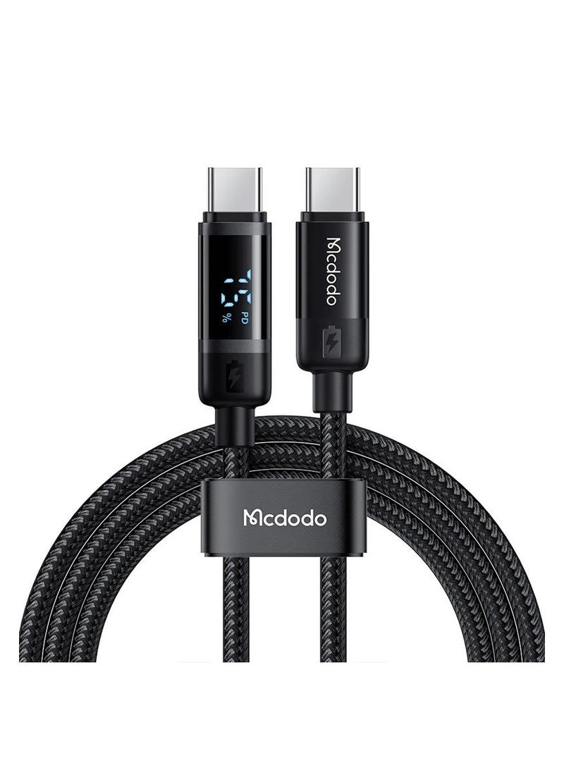 مكدودو - Mcdodo CA-5780 كابل بيانات USB-C إلى USB-C 60 واط 1.2 متر أسود - Image 1