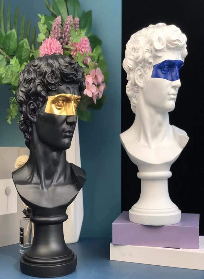 ECYC 15.75 inch Greek David Statue, Mask David Bust Resin Sculptures Figurine Modern Home Ornament for Home Office Desk Decor, Black - Image 5