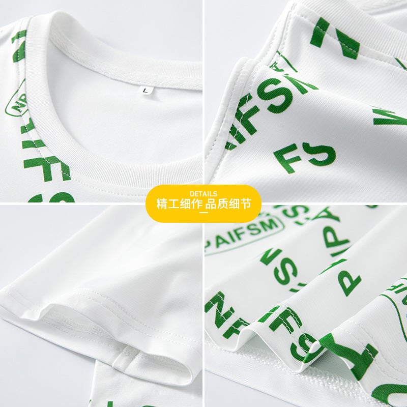 Ice Silk plus size short sleeve men's T-shirt 2022 summer new trendy drop shoulder sleeve loose quick-drying short sleeve half sleeve bottoming shirt - Image 4