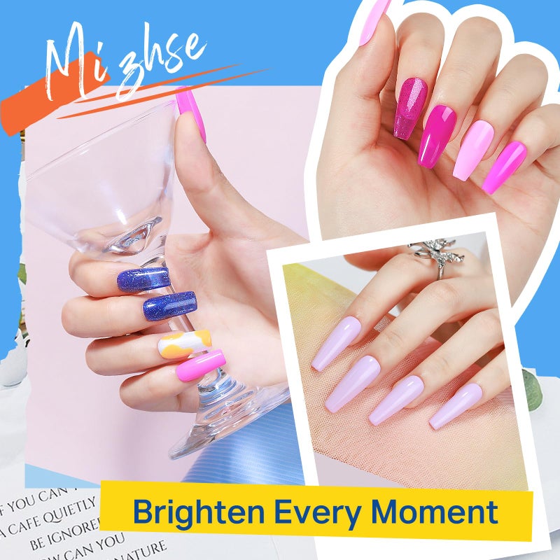 MIZHSE Quick Dry Nail Polish Set, 24 Colors Regular Nail Polish Non Gel, Air Dry Fast Neon Trendy Glitter Bulk Nail Lacquer Oil-based Long Lasting Fingernail Toe Home DIY Gift for Women - Image 4
