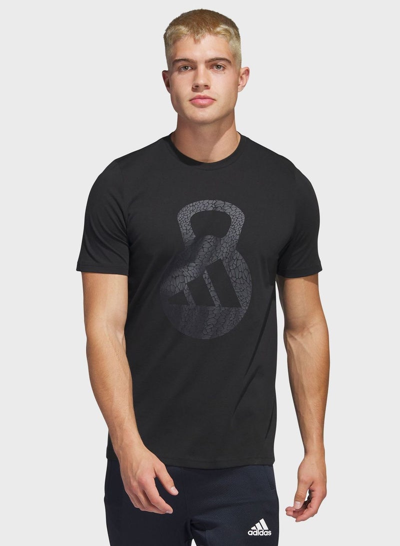 Adidas تي شيرت قصير الأكمام مزود بشعار AEROREADY للتدريب - Image 4