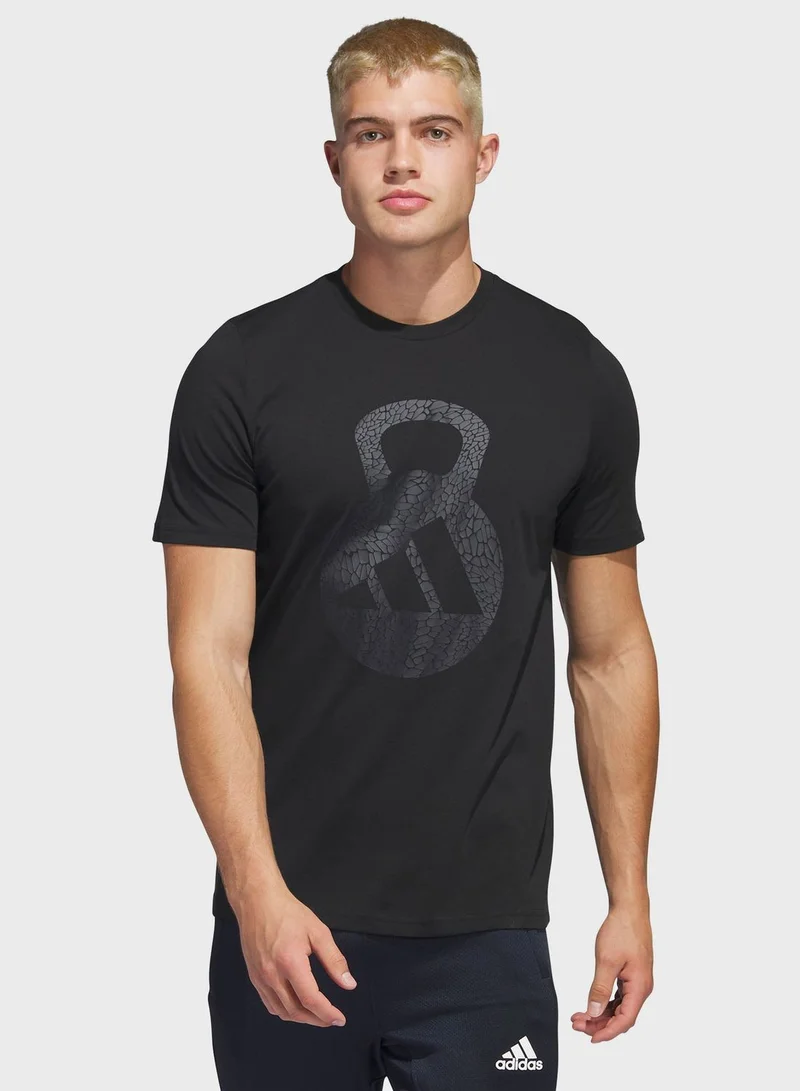 Adidas AEROREADY Training Logo Graphic Short Sleeve T-Shirt