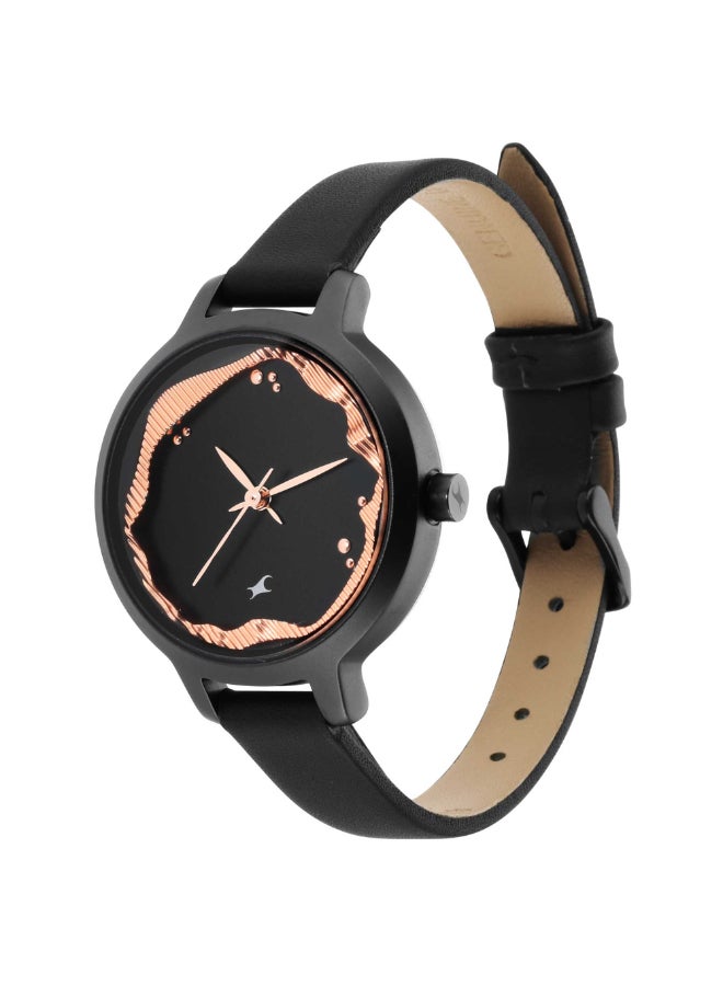 fastrack ساعة فاستراك أنالوج بمينا سوداء للنساء - 6260NL01 - Image 3