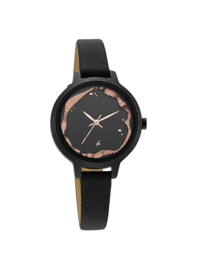 fastrack ساعة فاستراك أنالوج بمينا سوداء للنساء - 6260NL01 - Image 2