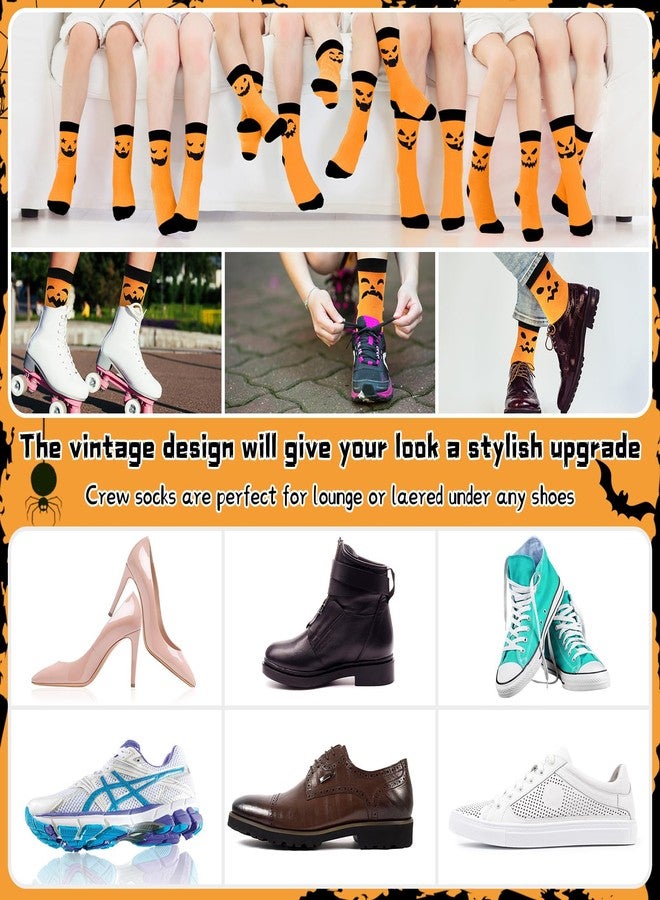 Breathffy 20 Pairs Halloween Pumpkins Socks Novelty Pumpkin Ghost Socks Bulk Funny Crazy Halloween Gifts for Women Men - Image 4