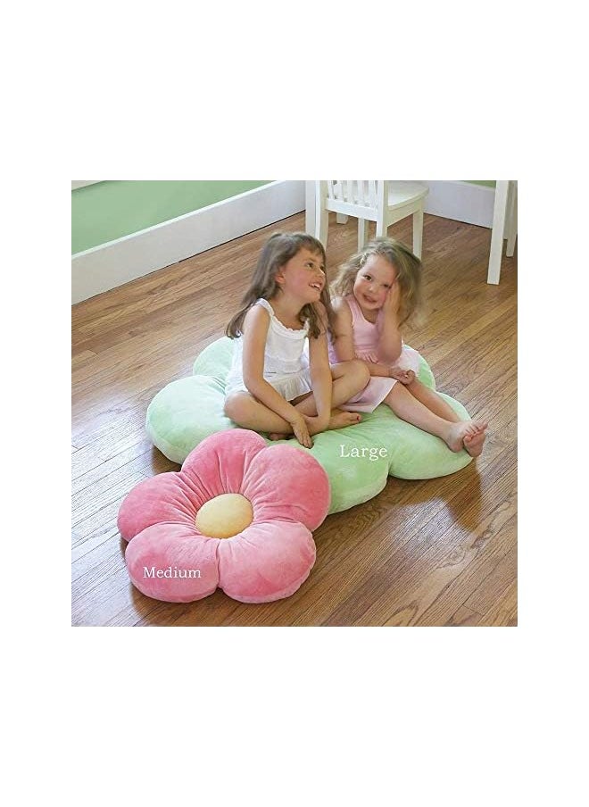 The Bros Butterfly Flower Floor Pillow Seating Cushion, For A Reading Nook, Bed Room, Or Watching Tv. Softer And More Plush Than Area Rug Or Foam Mat,Purple,Medium 20" Diameter  - Image 2