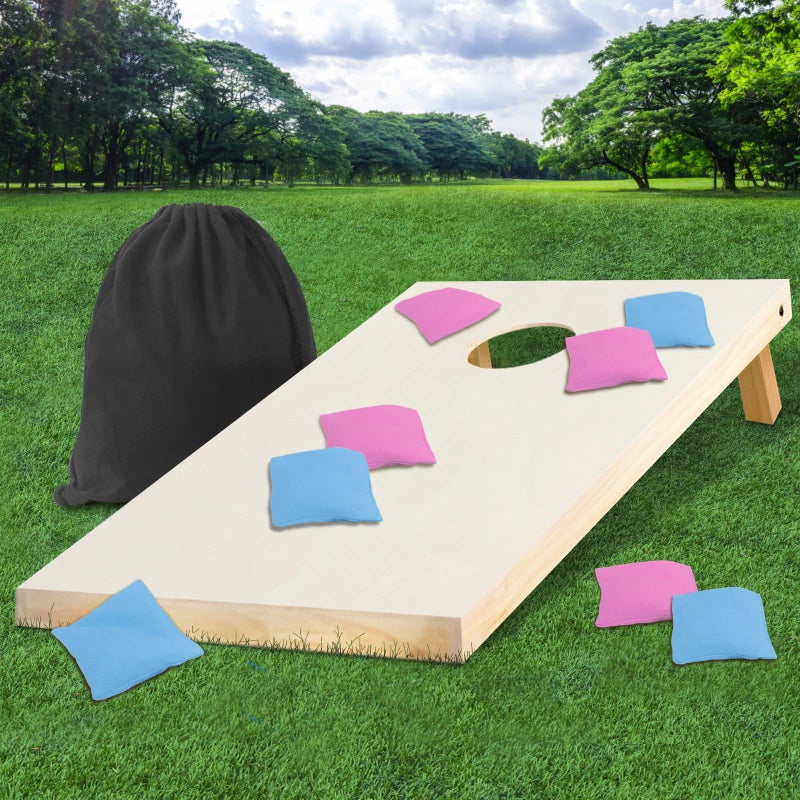 Nattork Cornhole Bags Set of 8 - Premium Corn Hole Bean Bags for Tossing - All Weather Resistant 8 Duck Cloth Double Stiched Corn Hole Bags and Tote Bags - Regulation Size (Blue & Pink) - Image 4