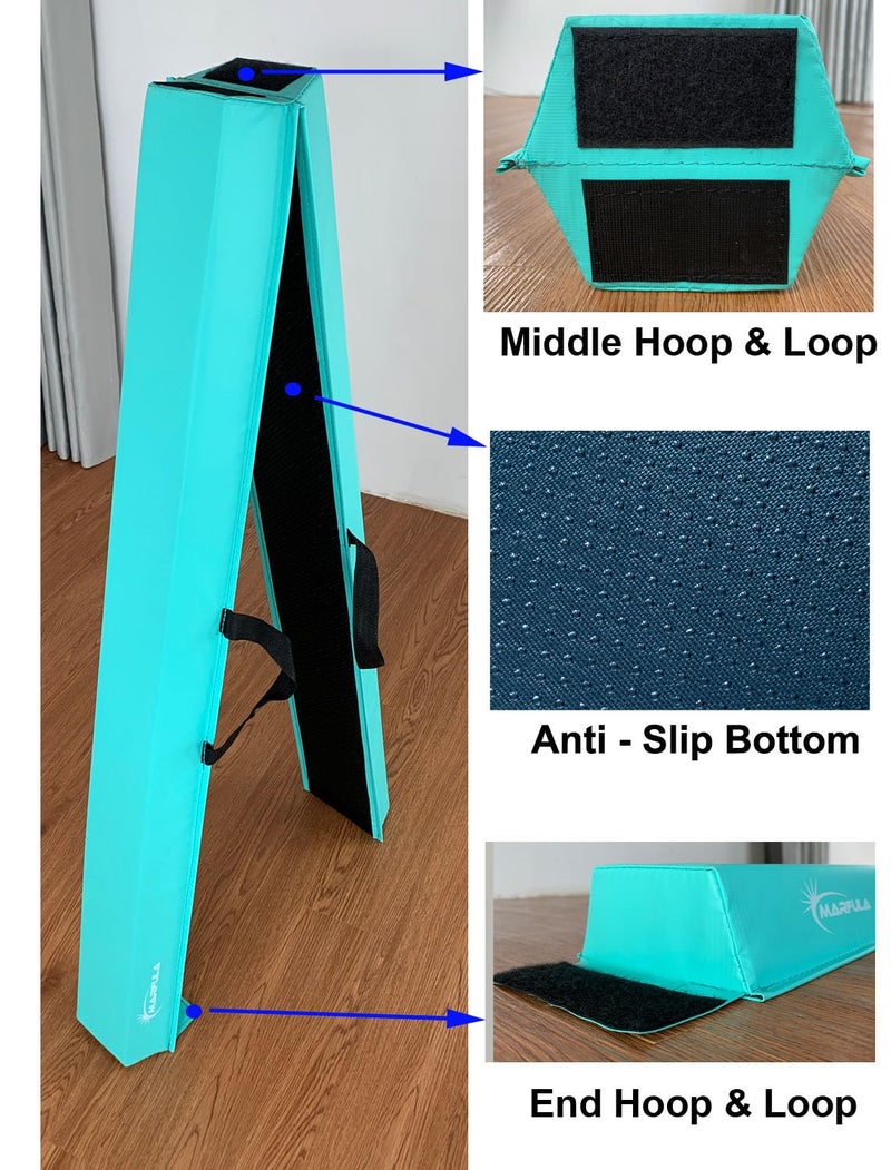 MARFULA 6 FT / 8 FT / 9 FT / 10 FT Balance Beam Folding Floor Gymnastics Equipment for Kids, Non Slip Base, Gymnastics Beam for Training Home Gym Use - Image 5