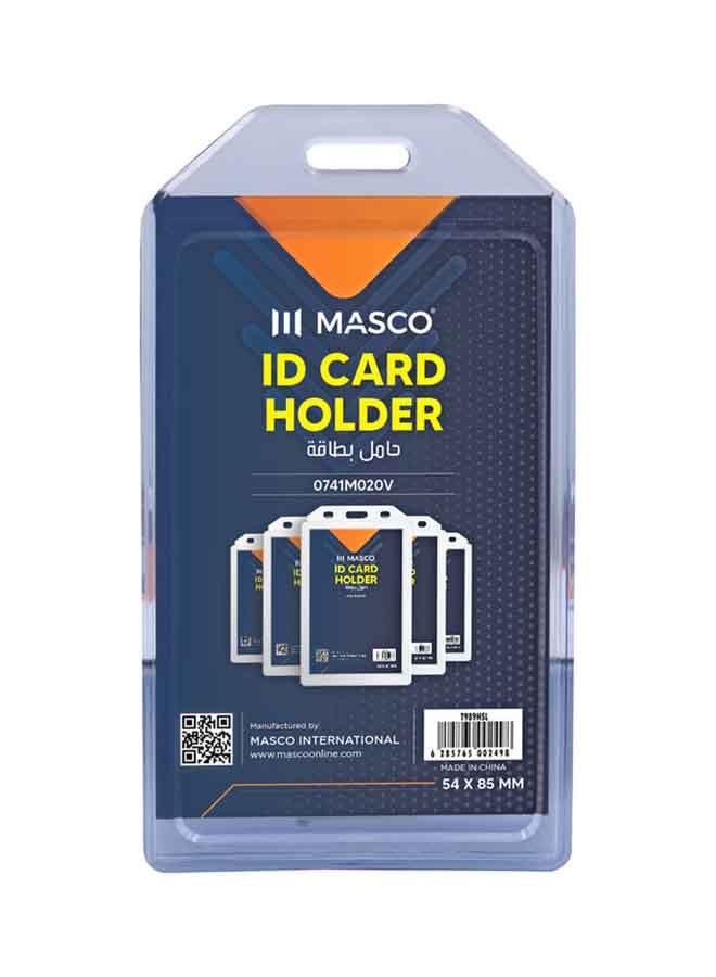 5-Piece Vertical ID Card Holder Clear