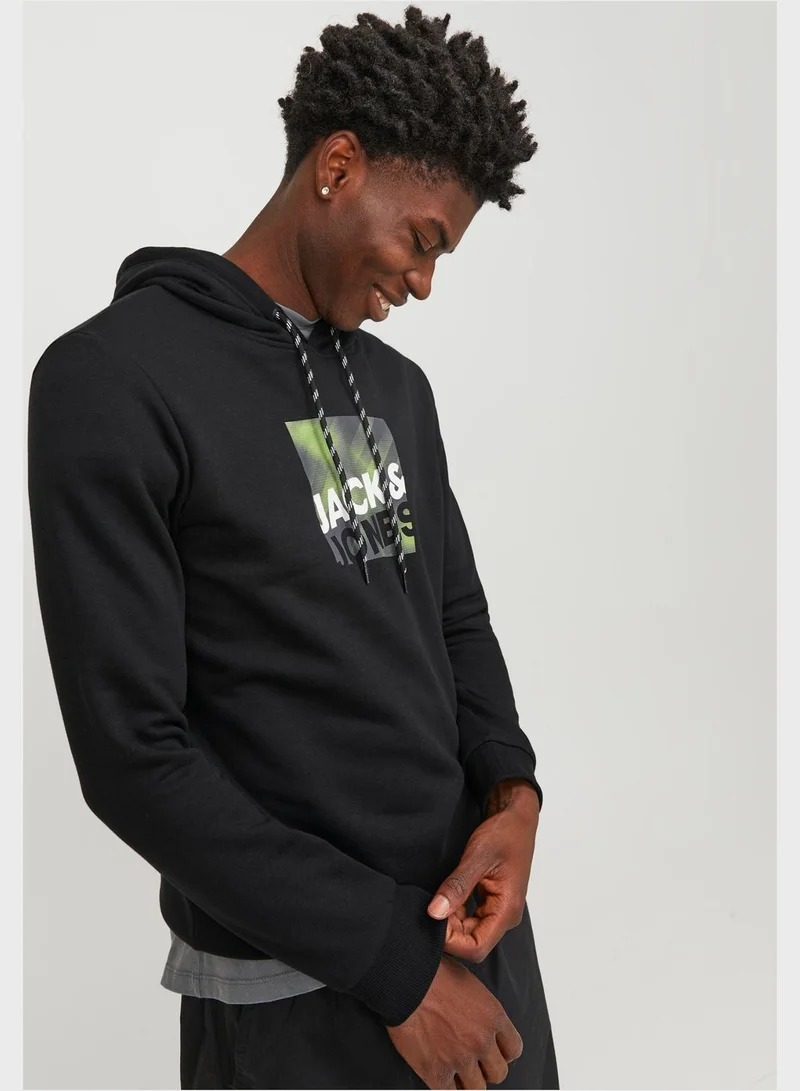 JACK & JONES Graphic Print Hoodie