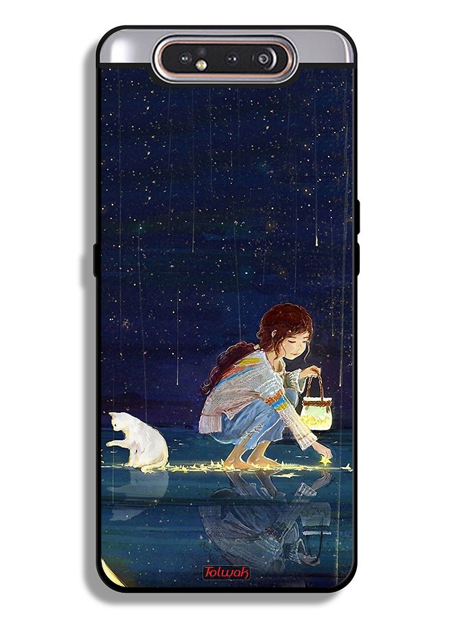 Tolwak Samsung Galaxy A80 Protective Case Cover Collecting Stars Art - Image 1