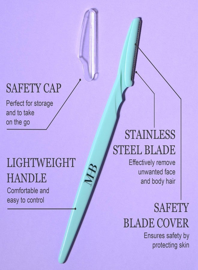 Expressions 6pc Face & Body Razors - 6-Pack Premium Professional Disposable Razors for Smooth, Flawless Skin Dermaplaning Tool, Face & Eyebrow Razor - Image 4