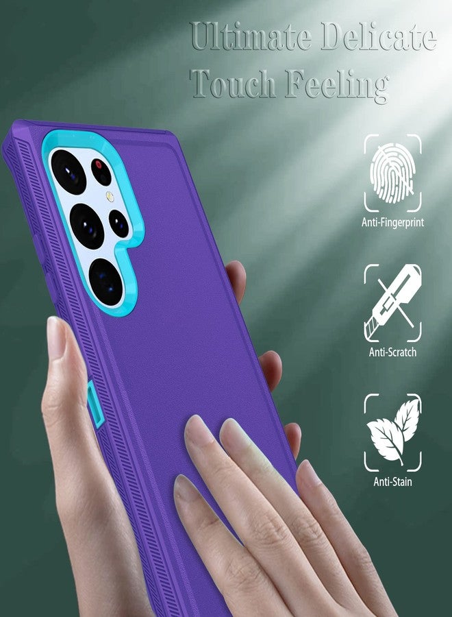 ONOLA Phone Case for Samsung Galaxy S23 Ultra Case with HD Screen Protector, Heavy Duty Shockproof & Dropproof 3-Layer Cover Phone Case for Galaxy S23 Ultra 6.8'',PurpleSkyblue - Image 3