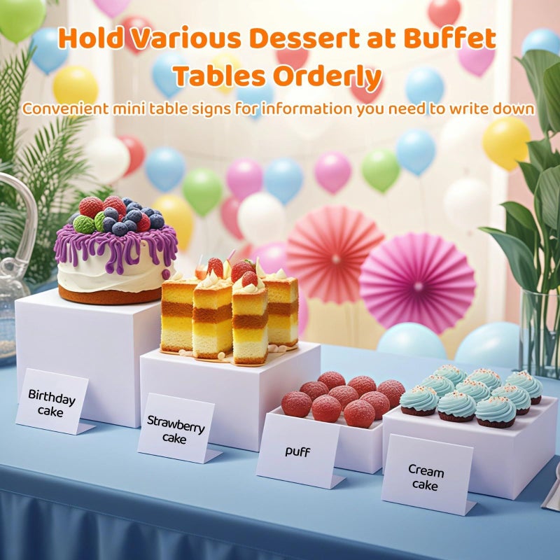 Set Of 4 Acrylic Buffet Risers Display Stands For Catering 5 6 7 8 Inch - Image 5