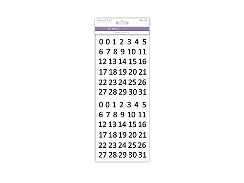 Forever in Time SS451N Letters Clear Stickers, Black, 0.5in - Image 3