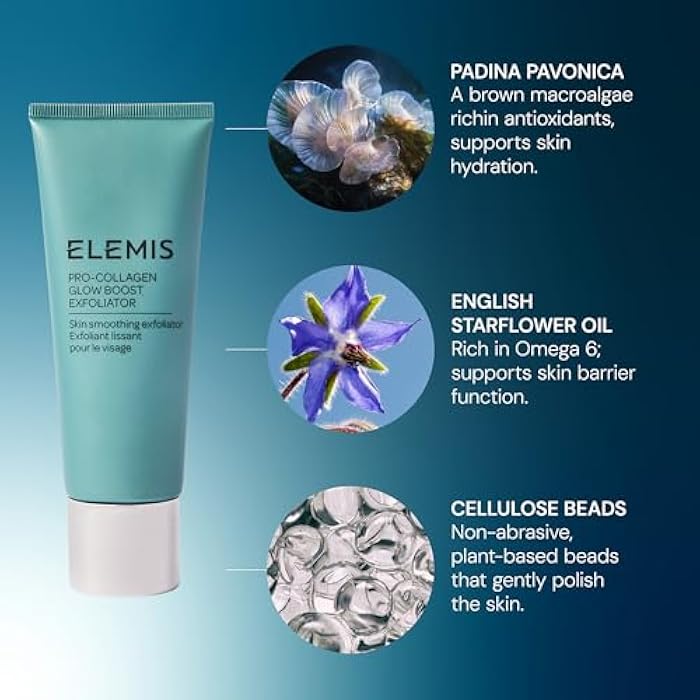 ELEMIS Pro-Collagen Glow Boost Exfoliator, Gentle Physical Facial Exfoliant Softens, and Polishes for Smooth, Glowing, Hydrated Skin, 100mL - Image 5