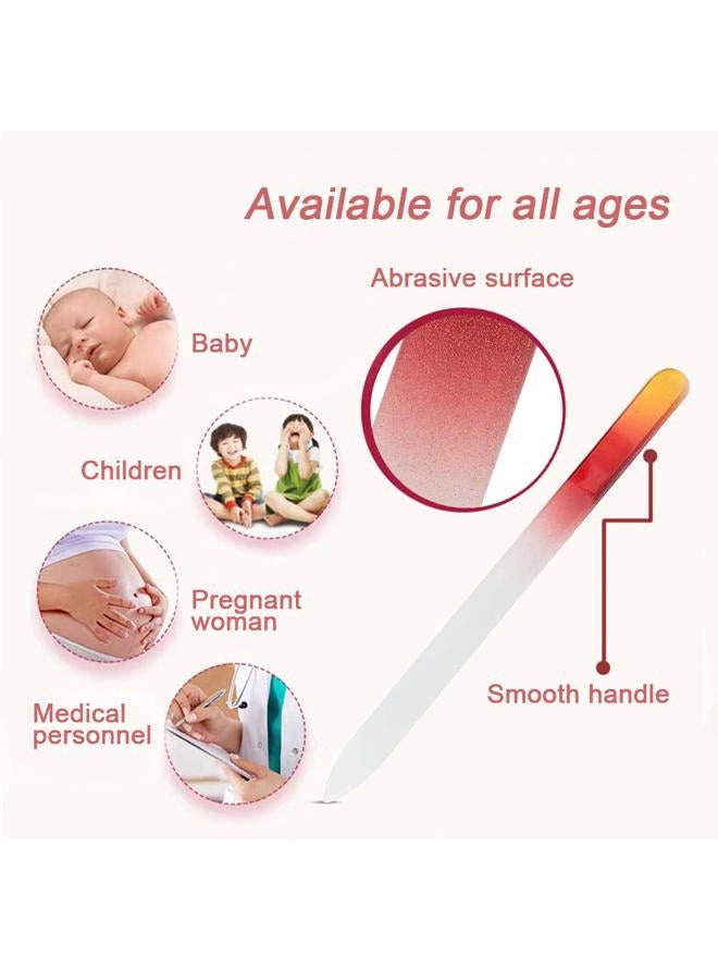 LUOTIVON 20 Pcs Glass Nail File Bulk with Plastic Sleeve, Crystal Fingernail Files Set, Double Sided Finger Nail Files, Professional Manicure Nail Care, Christmas Gifts for Women Girls - Image 2