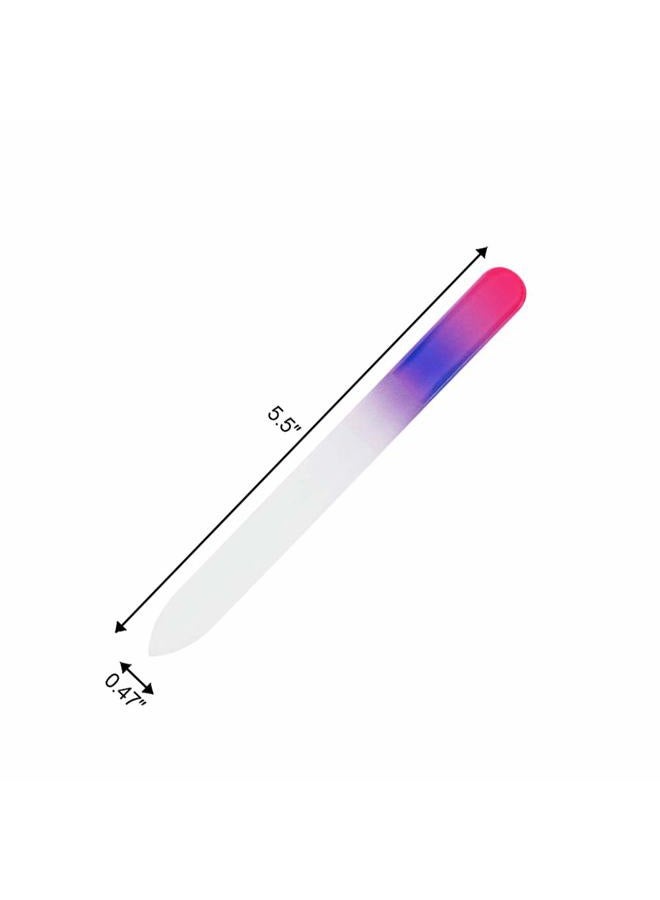 LUOTIVON 20 Pcs Glass Nail File Bulk with Plastic Sleeve, Crystal Fingernail Files Set, Double Sided Finger Nail Files, Professional Manicure Nail Care, Christmas Gifts for Women Girls - Image 3