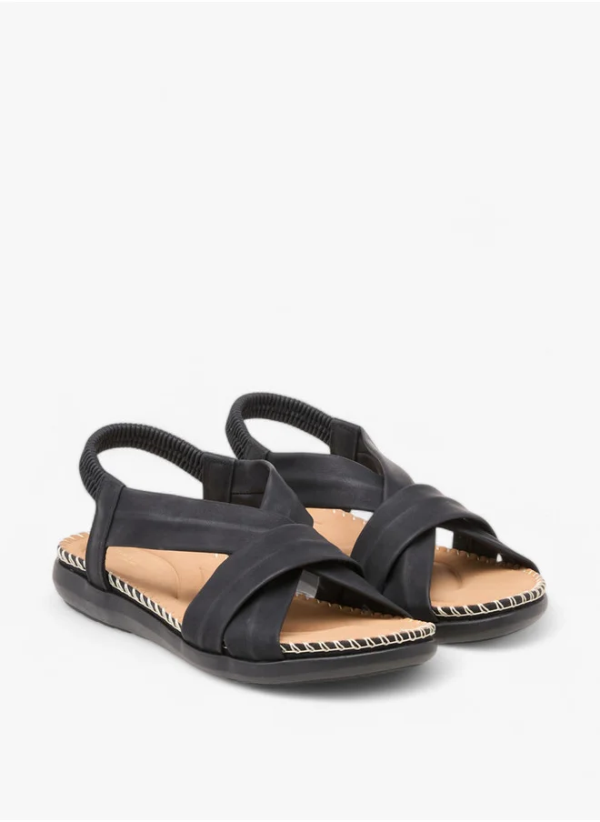 فلورا بيلا من شو إكسبرس Solid Cross Strap Slingback Sandals