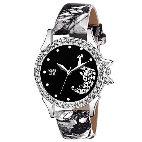 SWADESI STUFF Leather Analog Black Dial Women Watch - Sds 201, Multi-Color Band - Image 1
