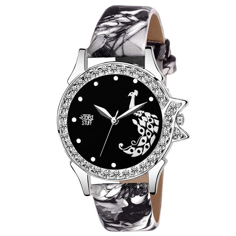 SWADESI STUFF Leather Analog Black Dial Women Watch - Sds 201, Multi-Color Band - Image 5