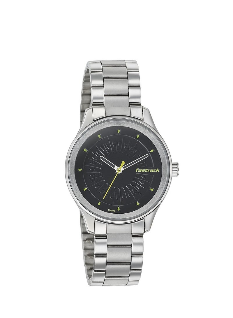 fastrack Fastrack Quartz Analog Black Dial Stainless Steel Strap Watch for Girls  - Image 1