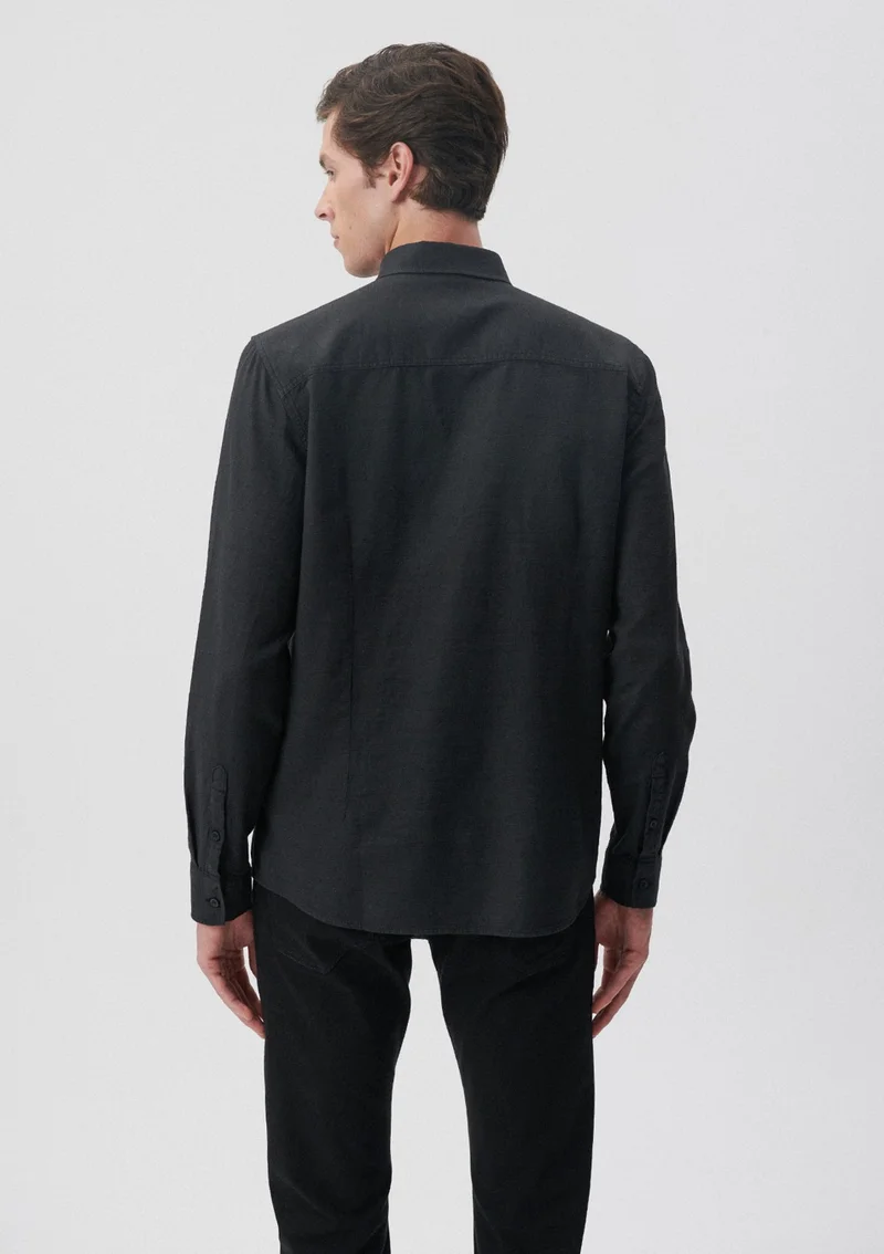 مافي Blue Men's Black Shirt 020579-900