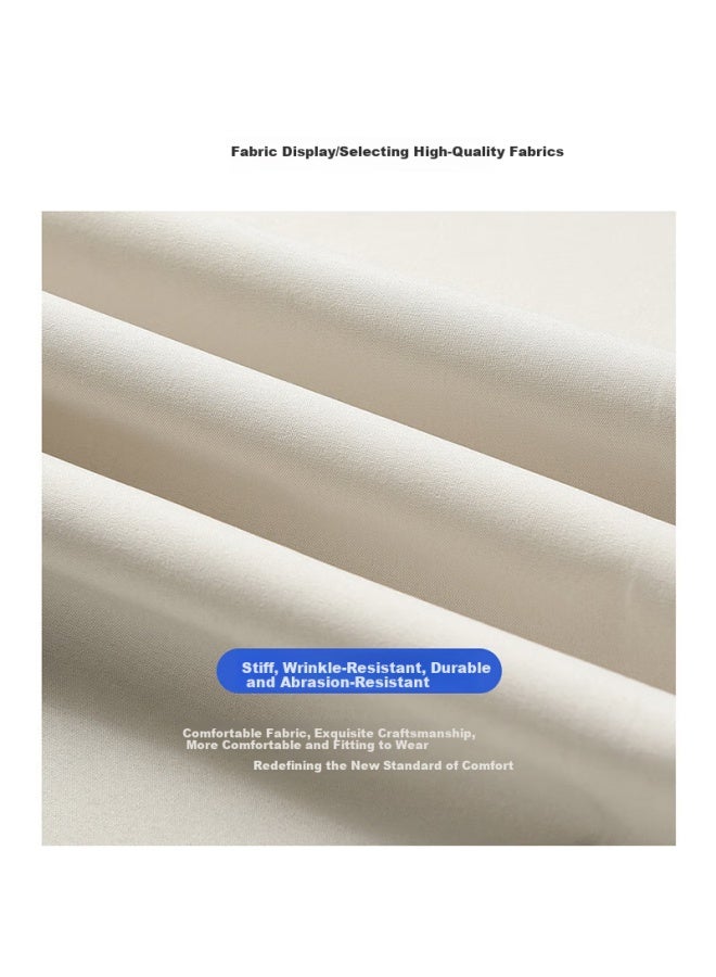 Wassup Sohot Men's Summer Ice Silk Cool Feeling Lightweight Quick-drying Loose Wide Leg Straight Pants Beige XL - Image 2
