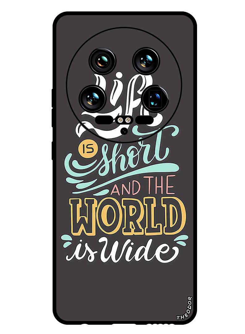 Theodor Protective Case Anti Scratch Shock Proof Bumper Cover For Xiaomi 14 Ultra Life Is Short - Image 1