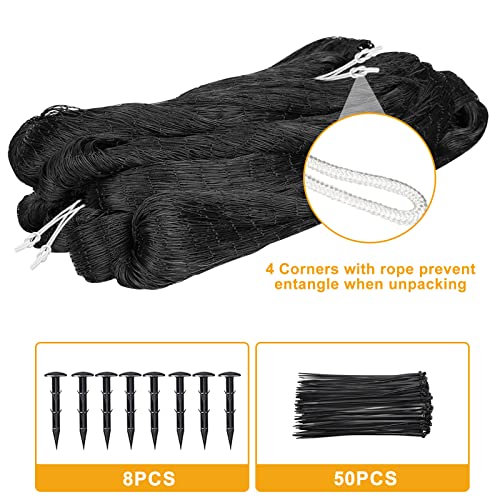 BSTPCOO Bird Net 25'x50' with 1" Mesh Nylon Bird Netting for Garden, Poultry Netting Heavy Duty Aviary Netting Chicken Coop Netting, Garden Netting Deer Fence Netting for Fruit Tree, Pests Trellis Net - Image 2