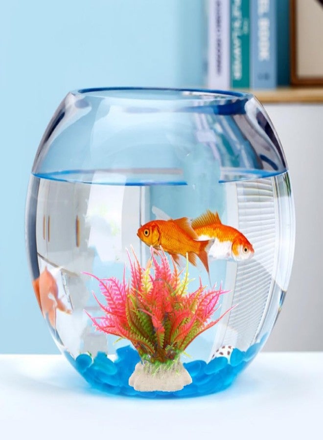 IFZKuZmLy ATUIYG 4.33 inches Aquarium Plastic Plants Fish Tank Costume (Pink)-2PCS - Image 2