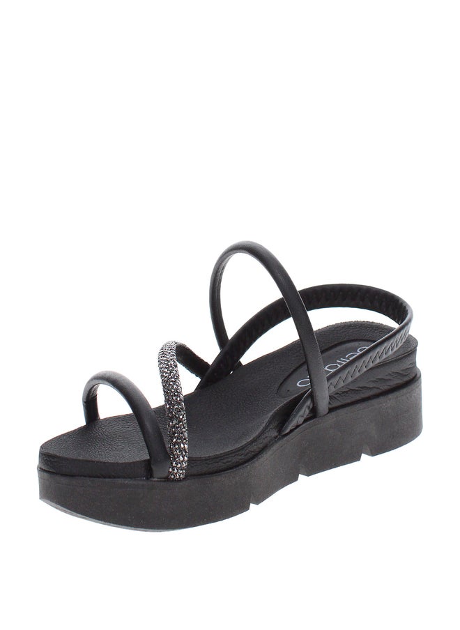 Beira Rio Slip-On Thong Sandals with Metal Accent Detail  - Image 1