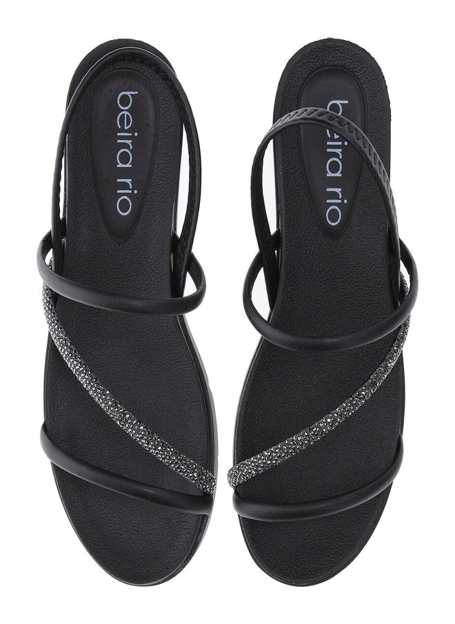 Beira Rio Slip-On Thong Sandals with Metal Accent Detail  - Image 4