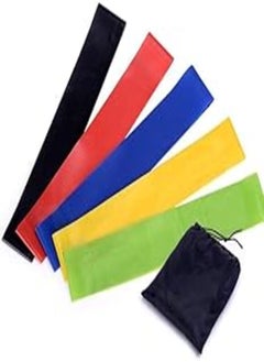 OR 5 Color/Sets Body Building Yoga Stretch bands Fitness Resistance Belt Rubber band Elastic Exercise Straps Indoor Sport Gym Pull Up for Fit Body Building Exercise 