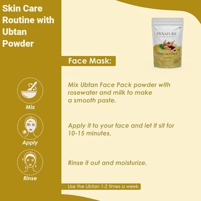 minature مسحوق أبتان المصغر | 100 جرام (4 أونصات)، كركم، شعير، حمص، نيم، خشب الصندل، زهرة الموغرا، زعفران وبتلات الورد | حزمة تقليدية افعلها بنفسك | من الهند - Image 5