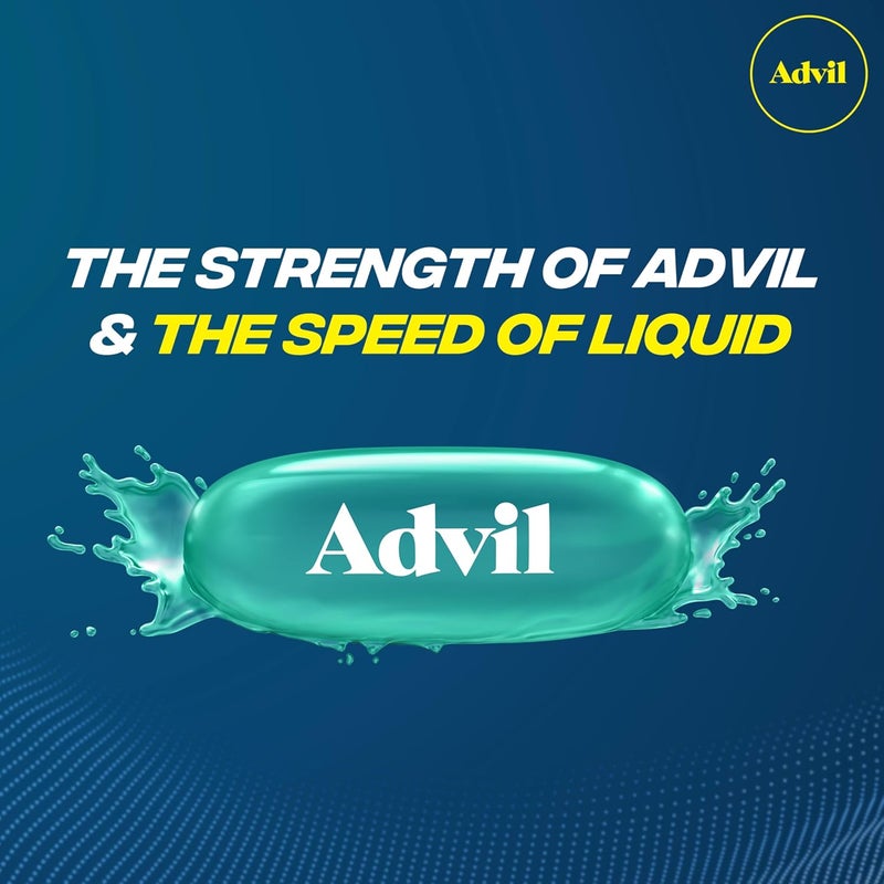 Advil أدفيل ليكوي جيلز مسكن للألم وخافض للحرارة دواء للألم للبالغين مع إيبوبروفين 200 ملغ لصداع وآلام الظهر وآلام الحيض وتخفيف آلام المفاصل 180 كبسولة سائلة - Image 5