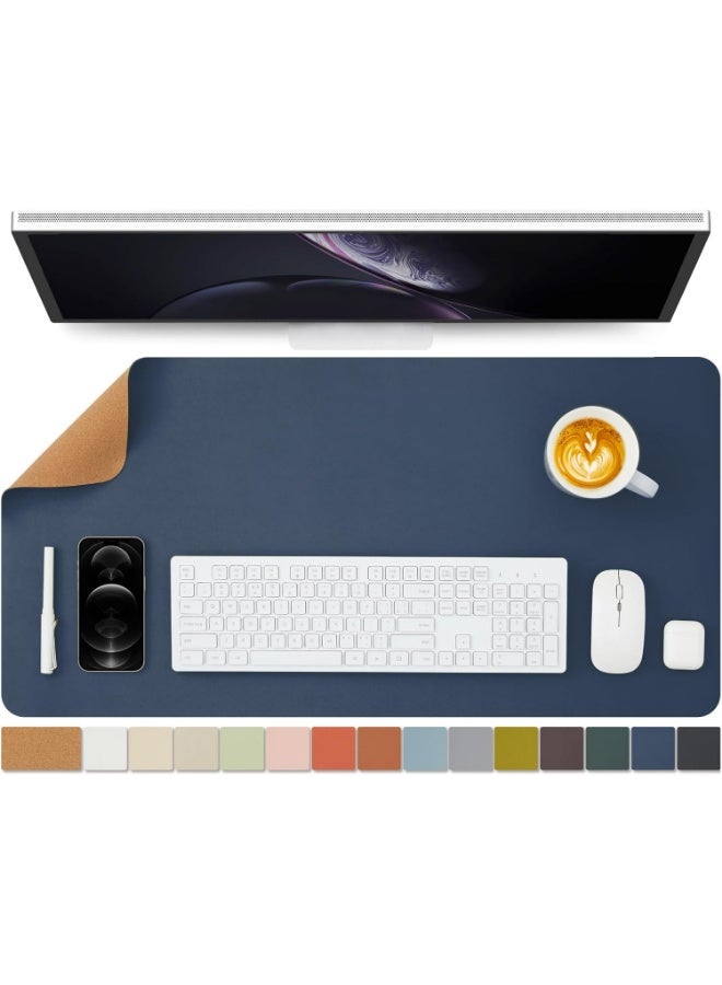 WinCheer Large Desk Pad, Non-Slip PU Leather Desk Mouse Pad Waterproof Desk Pad Protector, Dual-Side Use Desk Writing Mat for Office Home, 80cm x 40cm - Image 1
