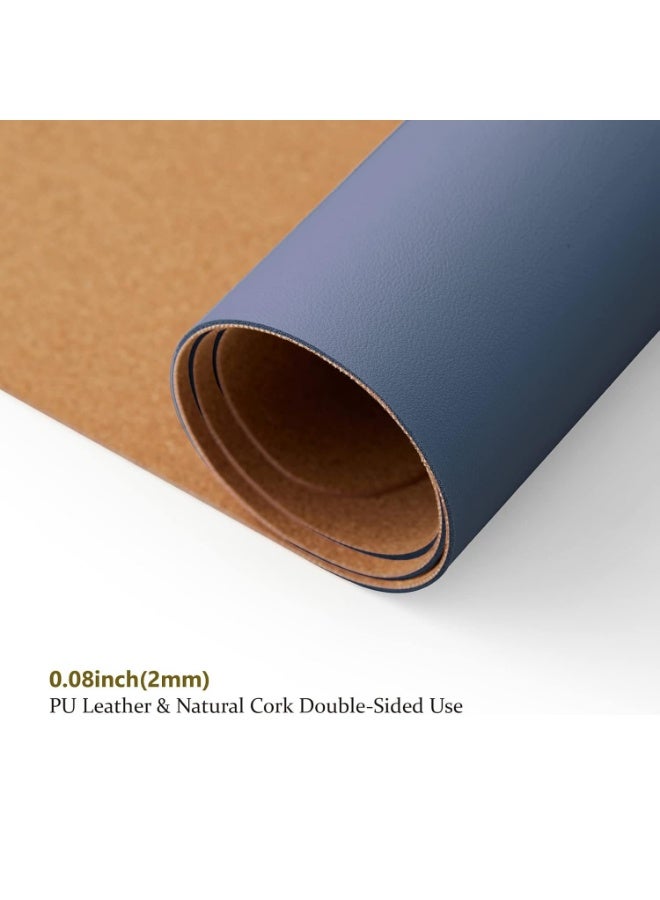 WinCheer Large Desk Pad, Non-Slip PU Leather Desk Mouse Pad Waterproof Desk Pad Protector, Dual-Side Use Desk Writing Mat for Office Home, 80cm x 40cm - Image 2