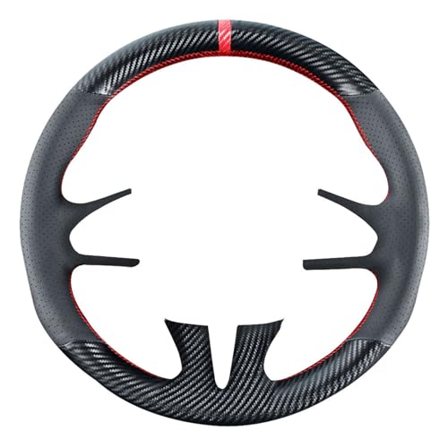 Kivnto DIY Carbon Fiber Steering Wheel Covers for Infiniti Q50 2014 2015 2016 2017 Sport 15 inches Stitching Leather Interior Accessories - Image 2