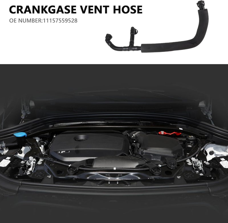 خرطوم تهوية علبة المرافق ثلاثي الاتجاهات، موديلات 2000-2015، لسيارات BMW 325i، 330i، 630i، 730Li، xDrive25i، xDrive28i، xDrive30si، 2.5si، 3.0si. رقم الاستبدال: 11157559528 - Image 3