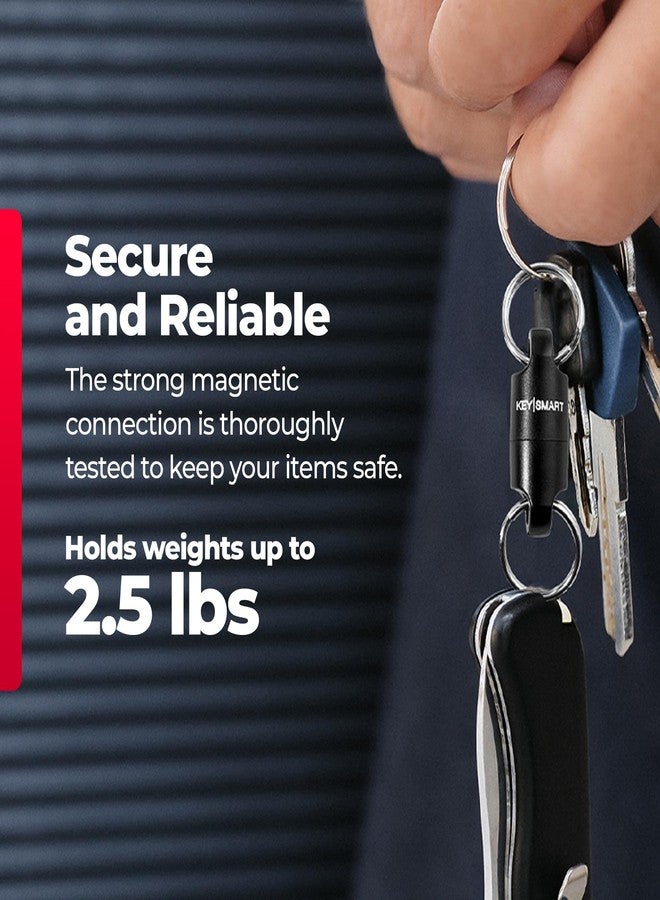 كي سمارت مجموعة KeySmart MagConnect المكونة من 3 قطع - سلسلة مفاتيح مغناطيسية سريعة الفك، سلسلة مفاتيح قابلة للفصل لمفاتيح السيارة، حلقة مفاتيح، ملحق مغناطيسي لحامل المفاتيح للرجال والنساء (3 قطع) - Image 5