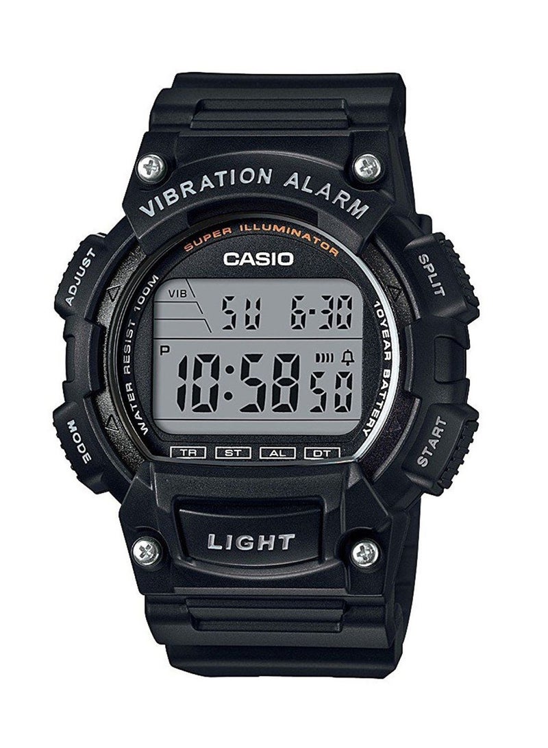 CASIO Boys Resin Digital Quartz Watch W-736H-1AVDF - 47 mm - Black - Image 1